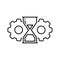 Efficiency vector icon, time management illustration sign. loading symbol.
