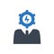 Efficient business person icon