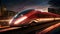 Efficient Travel: High-Speed Train in Full Motion on Rail Tracks