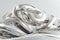 Effortless Elegance: Pearl White and Silver Twisted Waves in 3D Render