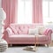 Effortless Elegance: Pink Themed Room with Clean and Contemporary Interior