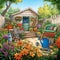 Effortless Gardening: Vibrant Garden Filled with Beginner-Friendly Tools