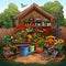 Effortless Gardening: Vibrant Garden Filled with Beginner-Friendly Tools