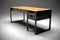 Effortless Simplicity: Scandinavian Industrial Loft Desk with Minimalist Metal and Wood Design
