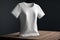 Effortlessly Chic, 3D Empty White T-Shirt Mockup with Simple Accents,3d render