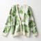 Effortlessly Chic Women\\\'s Green Palm Leaf Print Cardigan