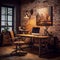 Effortlessly Cool: The Distinctive Charm of an Industrial Chic Home Office