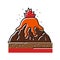 effusive eruption lava color icon vector illustration