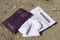 Eftalou, Lesvos - October12, 2015 : Iran Passport. Torn apart