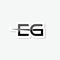 EG initial Letter sticker logo element. E G initial logo template