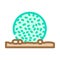 egagropylus linnaeus seaweed color icon vector illustration