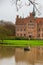 Egeskov, Denmark: The skeleton in the boat. Egeskov Castle located in the south of the island of Funen in Denmark