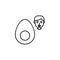 Egg, allergic face icon. Element of problems with allergies icon. Thin line icon for website design and development, app