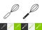 Egg Beater simple black line vector icon