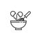 Egg beating line icon
