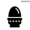 Egg boiled editable icon symbol design