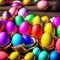 Egg-citing Easter Neon Hunt - AI Generated Illustration