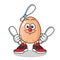 Egg clown mascot vector cartoon illustration
