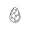 egg, easter, paint line icon on white background