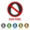 Egg Free Icon - Different Colors