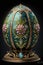 Egg, gold and gems jewellery with intricate details. Generative Ai