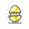 Egg Hatch Illustration with a Smile Expression