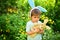 Egg hunt on spring holiday. Little boy child in green forest. love easter. Family holiday. Happy easter. Childhood