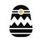 Egg icon solid grey orange colour easter symbol illustration