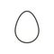 Egg icon vector. Line easter symbol.