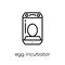 Egg incubator icon. Trendy modern flat linear vector Egg incubat