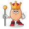 Egg king mascot vector cartoon illustration