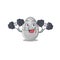 Egg kitchen time mascot design feels happy lift up barbells during exercise