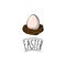 Egg in a nest. Easter. Christian symbol. Easter template.