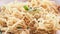 Egg noodle scald menu photo extra close up see detail