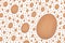 Egg rain background on white background, clipping path (easter)