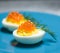 Egg with red caviar best food easy food fast food easter food