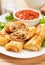 Egg rolls filled with vegetables