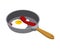 Egg and sausage love cartoon isolated. Fried egg and bacon. breakfast concept