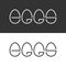 Egg Shape Text Logo. Minimalism Style Logotype. Vector