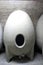 Egg shaped concrete wine barrel