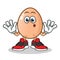 Egg startled mascot vector cartoon illustration