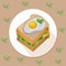 Egg toast with green salad healthy breakfast fresh tasty vector