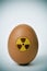 Egg with a toxic symbol