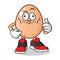 Egg ugly mascot vector cartoon illustration