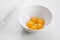 Egg yolk in bowl