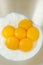 Egg yolk closeup