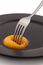 Egg yolk with fork pricking