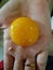 Egg yolk on hand