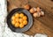 Egg Yolks in Bowl, Fresh Chicken Egg Yolk Separated from Whites for Cooking Recipe, Organic Yolks Top View