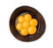 Egg Yolks in Bowl, Fresh Chicken Egg Yolk Separated from Whites for Cooking Recipe, Organic Yolks Top View